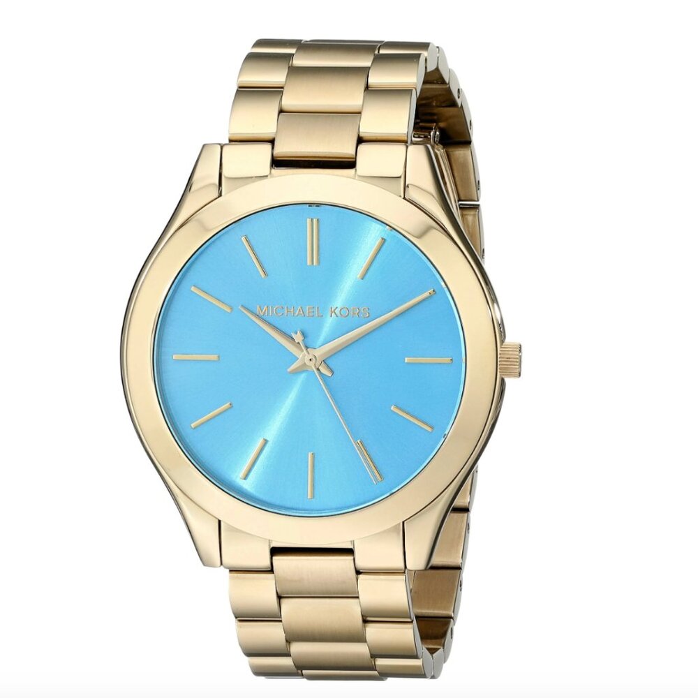 Michael Kors Women's Slim Runway Gold-Tone Watch MK3265